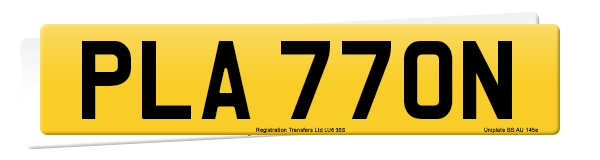 Registration number PLA 770N